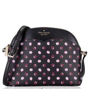 Kate Spade Payton Dome Crossbody with Fiesta Dot Black Multi